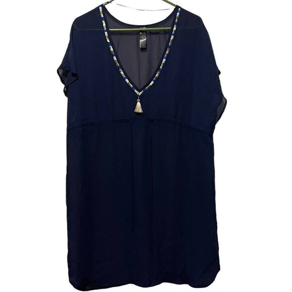 Dorina Blue Sheer Swim Coverup - Picture 1 of 5